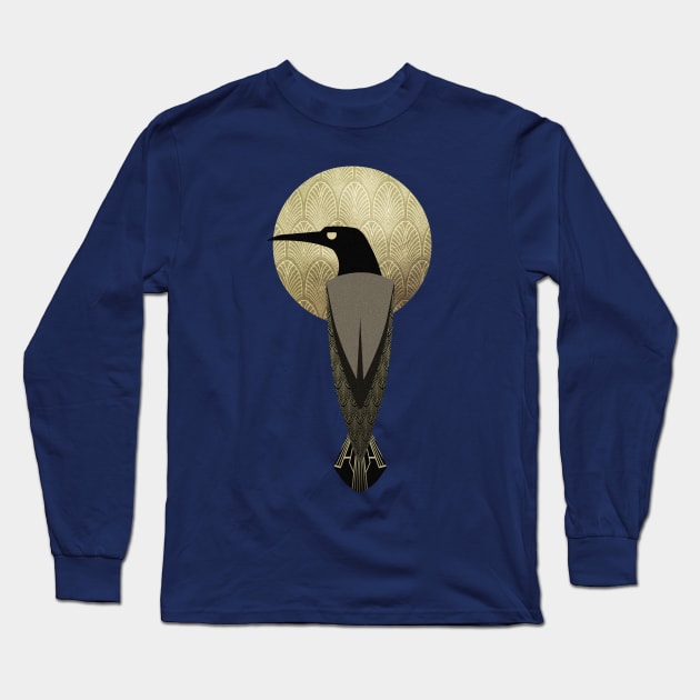 art deco crow Long Sleeve T-Shirt by gh30rgh3